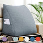 Small Wedge Pillow Headboard Reading Pillow for Sitting Up in Bed Adult Backrest Triangle Bolster Pillow for Couch Daybed Cushion Lumbar Body Support Leg Positioning（Gray, Small）