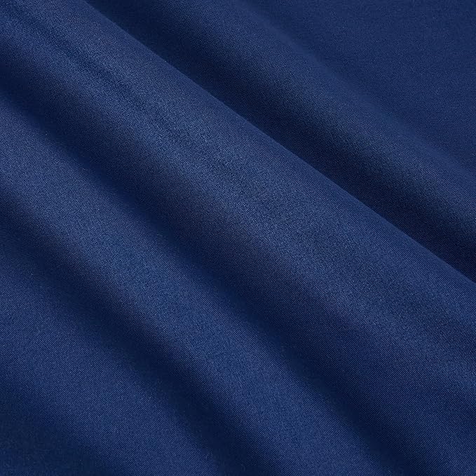 Amazon Basics 2 Piece Soft Microfiber Kids' Comforter and Pillow Sham Set, Twin, Navy, Solid
