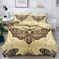 Skull Print Duvet Cover Set - King Size Gothic Skull Comforter Covers - Edgy Skeleton Bedding - Dark Bedroom Decor