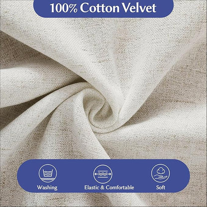 WOWMAX Back Pillow for Bed Sitting up-Bed Wedge Pillow Back Support Pillows for Bed & Sofa Couch, 85% Linen 15% Cotton Blend, White