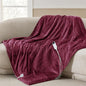Bedsure Heated Blanket Throw Blanket - Fast Heating Electric Blanket, Soft Flannel Heated Throw with 4 Time Settings, 6 Heating Settings, for Grandma, Women, Men (50"x60", Red)