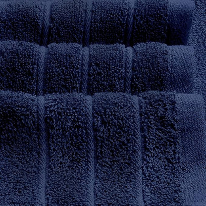 Tens Towels Pack of 8 Towels Set, 2 Extra Large Bath, 2 Hand, 4 Washcloths, 100% Cotton, Lighter Weight, Quicker to Dry, Super Absorbent, Perfect for Bathroom, Navy