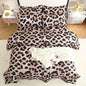 SDY 7PCS Leopard Bedding Set Queen,Animal Print Bedding for Kids, Toddler, Girls, Boys with Cheetah Comforter Set and Cheetah Sheets（no Velvet, just Velvet Look）