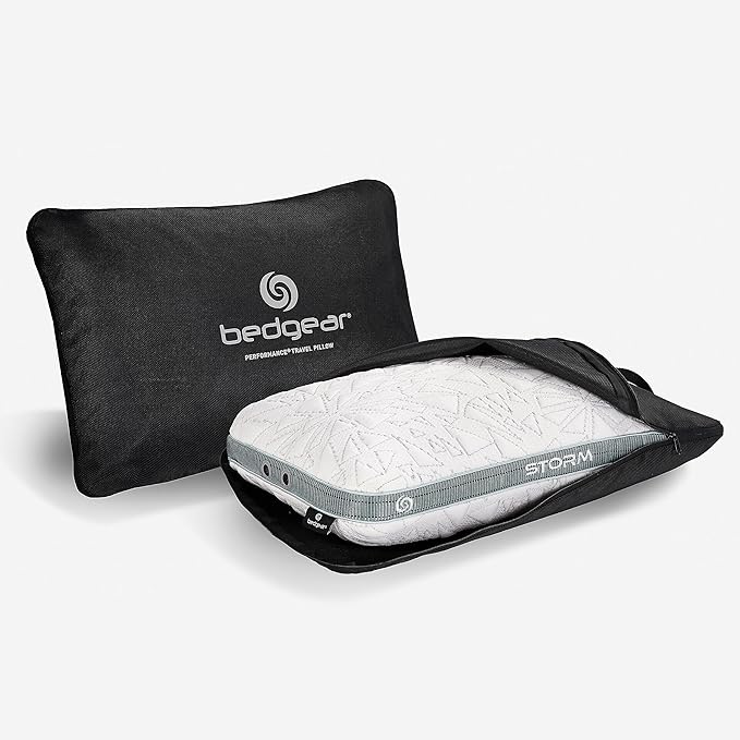 Bedgear Storm Performance Pillow – Cooling Bed Pillow for Hot Sleepers, Medium Firm Support for All Sleep Positions – Dual-Sided Comfort, Breathable Air-X Mesh, Washable Ver-Tex Cover, Travel Size