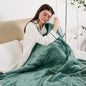 ESTINGO Electric Blanket Throw, Fast Heating Blanket with Overheat Protection, Heated Sherpa Blanket with 5 Heating Levels & 4 Hours Auto Off for Couch Office, Ideal Gift, 50"x60", Forest Green