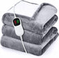 Heated Blanket Electric Throw 50"x60" – Safe Electric Heating Blanket with Auto Shut-Off & Overheat Protection, 10 Heat Settings, Washable Heated Throw for Couch, Bed, Office & Dorm