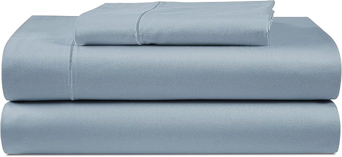 LANE LINEN 100% Egyptian Twin XL Sheets Set, Soft & Comfy Thick Fully Elasticized Mercerized Cotton Twin Extra Long Sheet Set, No Pill Fade Resistant Elegant Twin XL Bed Sheets - French Blue