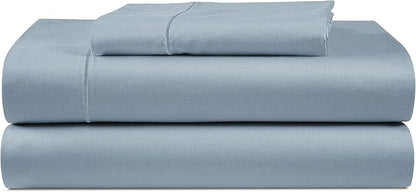 LANE LINEN 100% Egyptian Twin XL Sheets Set, Soft & Comfy Thick Fully Elasticized Mercerized Cotton Twin Extra Long Sheet Set, No Pill Fade Resistant Elegant Twin XL Bed Sheets - French Blue