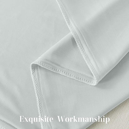WhatsBedding Memory Foam Body Pillow with Zippered Cooling Cover, Full Body Pillow for Adults, Long Pillow for Sleeping, Fluffy Supportive, Ice Grey