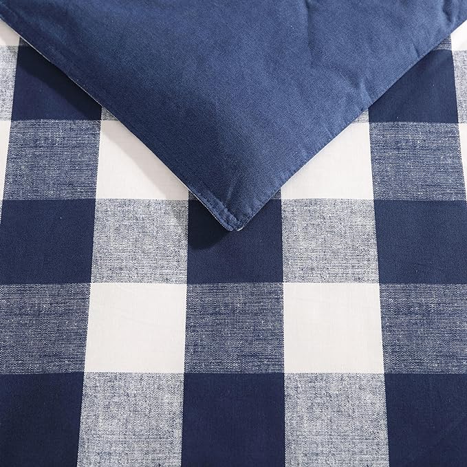 Eddie Bauer - Twin Comforter Set, Reversible Bedding with Matching Sham, Medium-Weight for Year Round Use, Dorm Essentials (Lakehouse Blue)