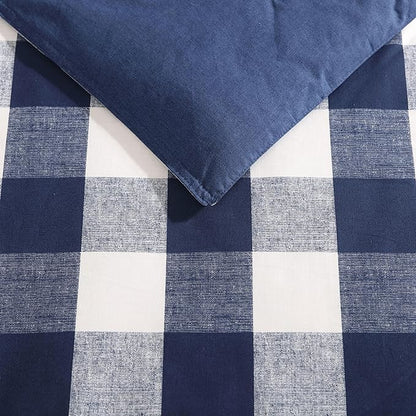 Eddie Bauer - Twin Comforter Set, Reversible Bedding with Matching Sham, Medium-Weight for Year Round Use, Dorm Essentials (Lakehouse Blue)