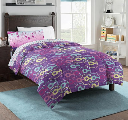Northwest Pokemon Twin Sized Bed in a Bag Set, Piachu and Eevee, Anime Bedding for Kids Boys Girls, Light and Sweet