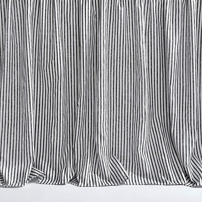 Lush Decor Ticking Stripe Bedspread Black Vintage Chic Farmhouse Style Lightweight 3 Piece Set, Queen