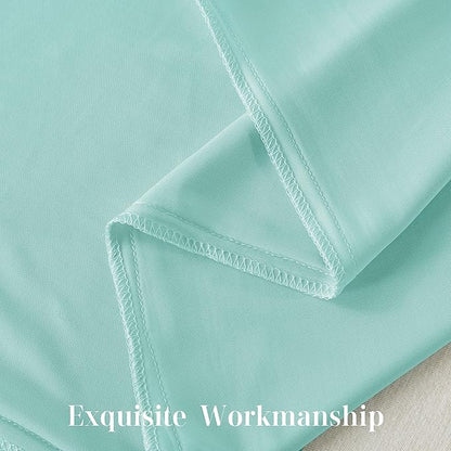 WhatsBedding Memory Foam Body Pillow with Zippered Cooling Cover, Full Body Pillow for Adults, Long Pillow for Sleeping, Fluffy Supportive, Ice Green